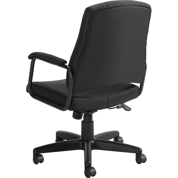 Global Offices To Go® High Back Tilter Exec Chair W/Arms, Fabric, Black, Seat: 20"x18", Back: 20"x20.5" - Image 2