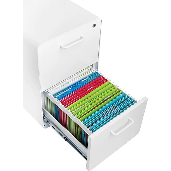 Poppin White Stow 2-Drawer File Cabinet (100413) - Image 2