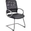 Boss Mesh Back W/ Pewter Finish Guest Chair
