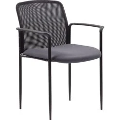 Boss Stackable Mesh Guest Chair - Grey