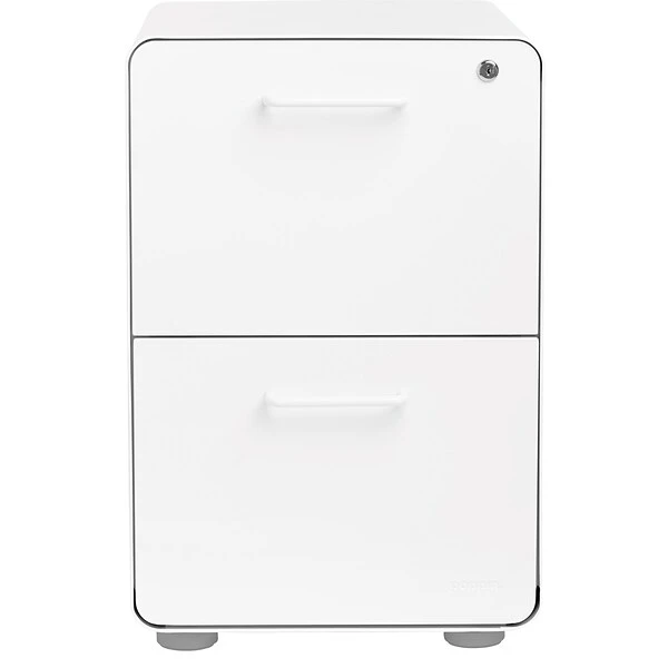 Poppin White Stow 2-Drawer File Cabinet (100413)