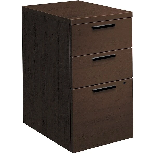 HON 10500 Series Mobile Pedestal, 2 Box/1 File Drawer, 15-3/4"W, Mocha Finish (HON105102MOMO)