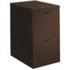 HON 10500 Series Mobile Pedestal, 2 File Drawers, 15-3/4"W X 22-3/4"D, Mocha Finish (HON105104MOMO)