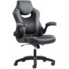 Sadie Racing Style Bonded Leather Gaming Chair, Black/Gray (BSXVST911)