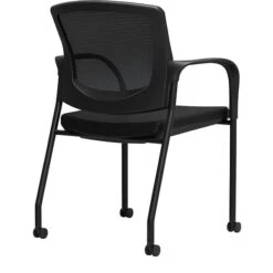 Union & Scale™ Workplace2.0 500 Series Mesh And Fabric Guest Chair With Fixed Arms, Black, Fully Assembled (51978)