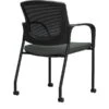 Union & Scale™ Workplace2.0 500 Series Mesh And Fabric Guest Chair With Fixed Arms, Iron Ore, Fully Assembled (51979)