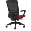 Union & Scale Workplace2.0™ Fabric Task Chair, Ruby Red, Integrated Lumbar, Fixed Arms, Synchro Seat Slide