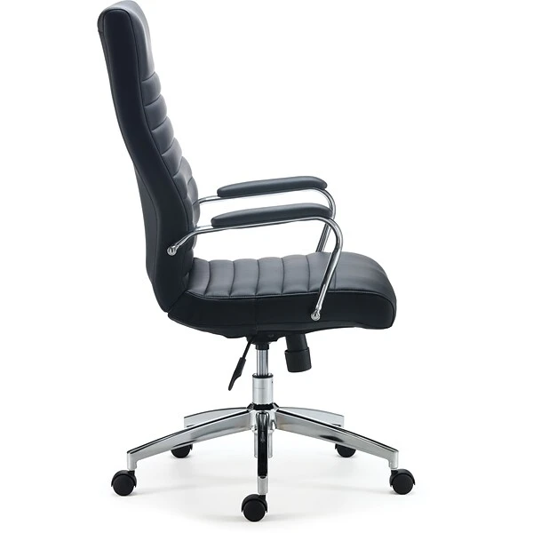 Quill BrandĀ® Bentura Bonded Leather Managers Chair, Black (53234)
