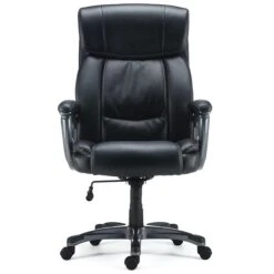 Quill Brand® Lockland Bonded Leather Big & Tall Managers Chair, Black (53235)