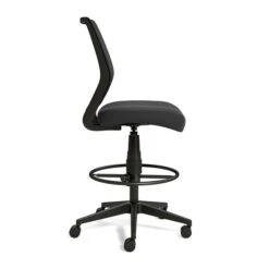 Essentials™ Mesh Back Fabric Drafting Stool, Black (UN59386)