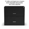 Quill Brand® 2-Drawer Lateral File Cabinet, Locking, Letter, Black, 30"W (52141)