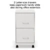 Quill Brand® 2-Drawer Vertical Mobile File Cabinet, Locking, Letter Size, White, 18''D (19634)