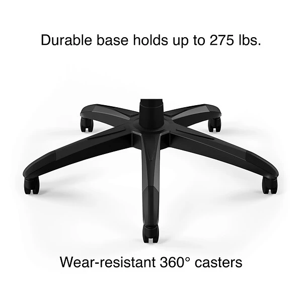 Quill BrandĀ® Luxura Faux Leather Racing Gaming Chair, Black And Red (51465-CC) - Image 6