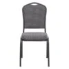 NPS 9300 Series Deluxe Fabric Upholstered Stack Chair, Natural Graystone/Black Sandtex, 4 Pack (9362-BT/4)