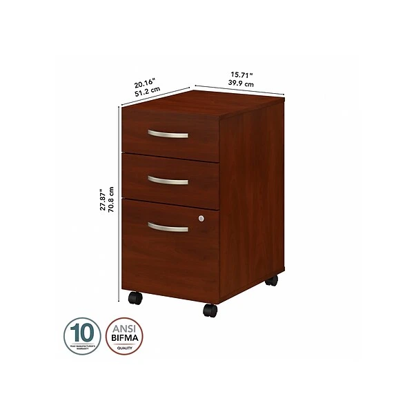 Bush Business Furniture Studio C 3 Drawer Mobile File Cabinet, Hansen Cherry (SCF216HCSU) - Image 4
