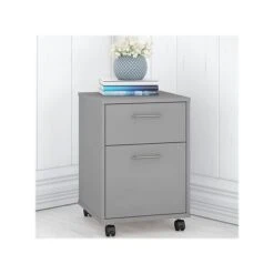 Bush Furniture Key West 2-Drawer Mobile File Cabinet, Letter/Legal, Cape Cod Gray, 15.51" (KWF116CG-03)