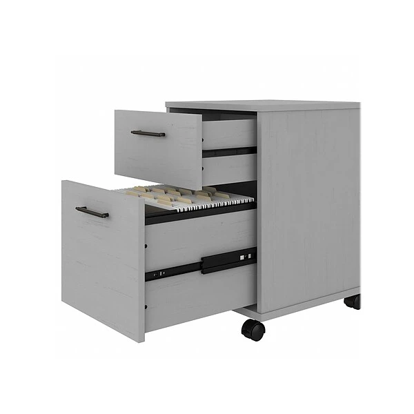 Bush Furniture Key West 2-Drawer Mobile File Cabinet, Letter/Legal, Cape Cod Gray, 15.51" (KWF116CG-03) - Image 3