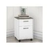Bush Furniture Key West 2-Drawer Mobile File Cabinet, Letter/Legal, Shiplap Gray/Pure White, 15.51" (KWF116G2W-03)