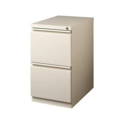 Quill BrandĀ® 2-Drawer Vertical File Cabinet, Locking, Letter, Putty/Beige, 19.88"D (24872D)
