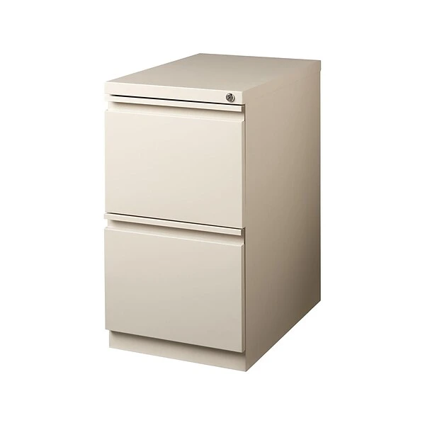 Quill Brand® 2-Drawer Vertical File Cabinet, Locking, Letter, Putty/Beige, 19.88"D (24872D)