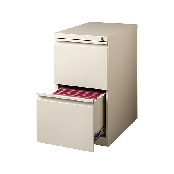 Quill Brand® 2-Drawer Vertical File Cabinet, Locking, Letter, Putty/Beige, 19.88"D (24872D) - Image 2