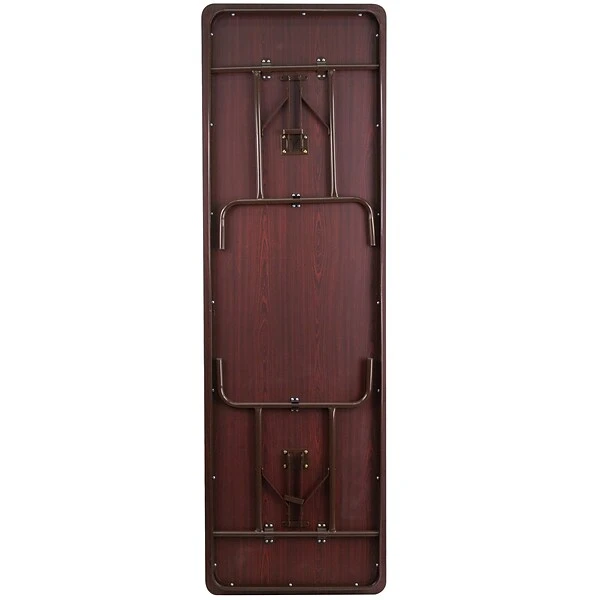 Flash Furniture 30''x96'' Rectangular Melamine Laminate Folding Banquet Table, Mahogany YT3096MELWAL - Image 7