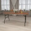 Flash Furniture 36''x72'' Rectangular Wood Folding Banquet Table W/Clear-Coat Finished Top (XA3672P)