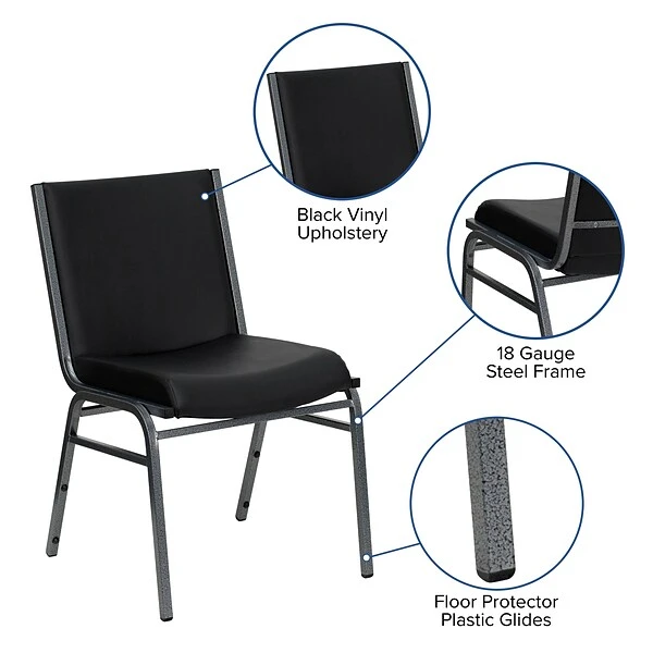 Flash Furniture HERCULES Vinyl Office Chair, Black (XU-60153-BK-VYL-GG) - Image 6