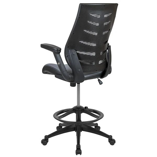 Flash Furniture Nylon Drafting Chair With Lumbar Support, Dark Gray (BLZP809DDKGY) - Image 6