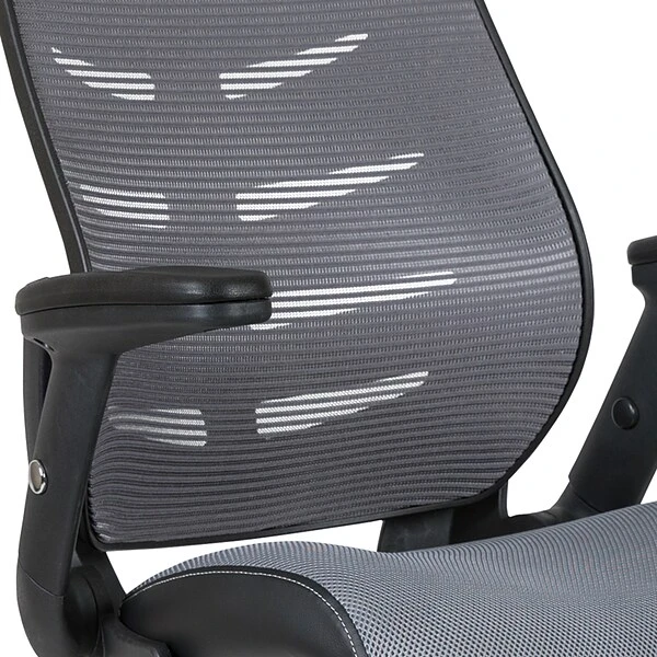 Flash Furniture Nylon Drafting Chair With Lumbar Support, Dark Gray (BLZP809DDKGY) - Image 7