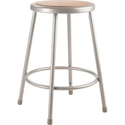 NPS 6200 Series 24" Heavy Duty Steel Stool, Gray -2 Pack (6224/2)
