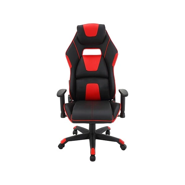 Hanover Commando Fabric Ergonomic Racing Gaming Chair, Black/Red (HGC0108) - Image 2