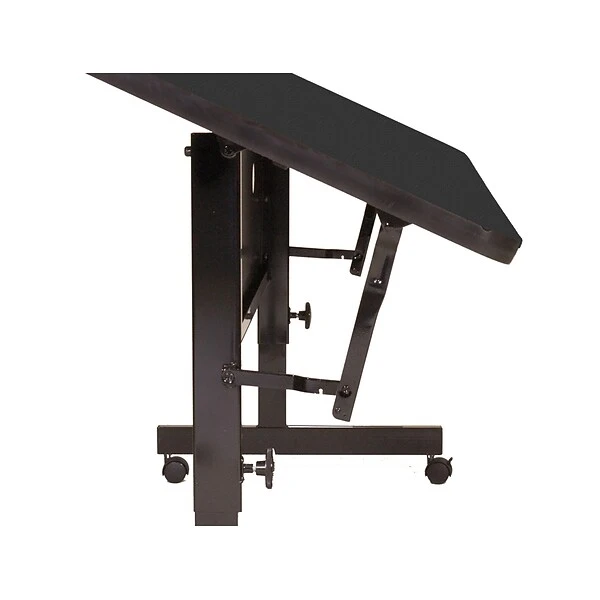 Correll 24"W X 48"L Laminate Top Adjustable Training Table Black Granite (FT2448-07) - Image 2