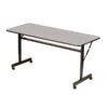 Correll 24"W X 72"L Melamine Top Adjustable Training Table Gray Granite (FT2472MA-15)