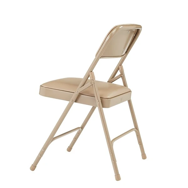 NPS 1200 Series Vinyl Padded Premium Folding Chairs, French Beige/Beige, 4 Pack (1201/4) - Image 7