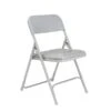National Public Seating 800 Series Premium Lightweight Steel Frame Plastic Folding Chairs, Gray, 4 Pack (802/4)