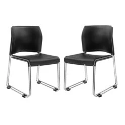NPS 8800 Series Stacking Chair, Black, 4 Pack (8810-11-10/4)