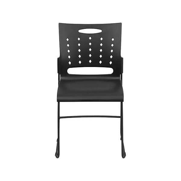 Flash Furniture Hercules Plastic Stacking Chair, Black, 5/Pack (5RUT2BK) - Image 3