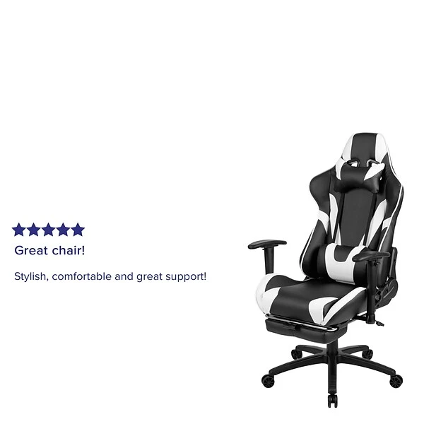 Flash Furniture X30 Ergonomic LeatherSoft Swivel Gaming Chair, Black (CH187230BK) - Image 3