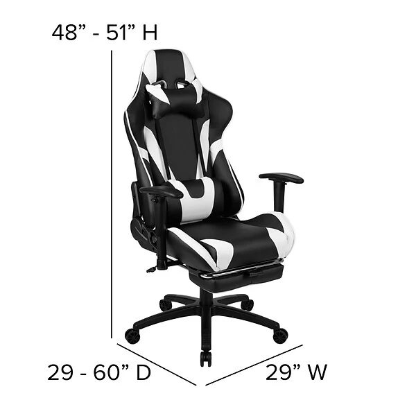 Flash Furniture X30 Ergonomic LeatherSoft Swivel Gaming Chair, Black (CH187230BK) - Image 5