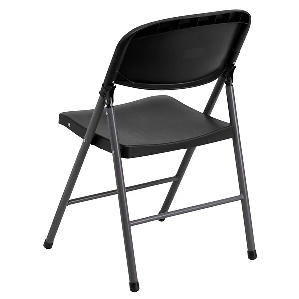 Flash Furniture HERCULES Series Plastic Folding Chair, Black/Charcoal, 2/Pack (2DADYCD50) - Image 7