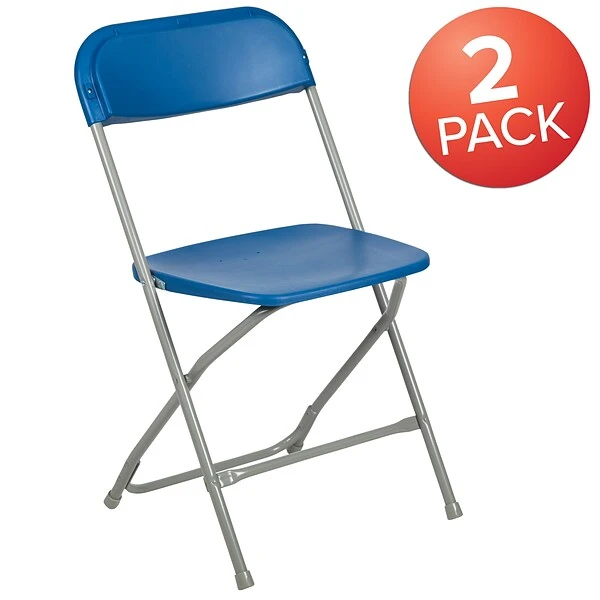 Flash Furniture HERCULES Series Plastic Banquet/Reception Chair, Blue, 2/Pack (2LEL3BLUE) - Image 2
