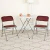 Flash Furniture HERCULES Series Fabric Folding Chair, Burgundy, 2/Pack (2AWMC309AFBG)