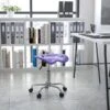 Flash Furniture Vibrant Tractor Seat And Chrome Stool, Violet