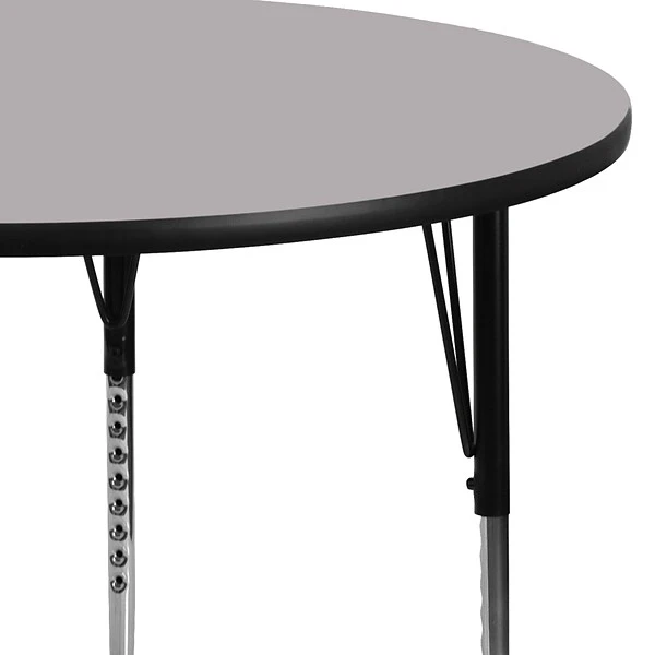 Belnick 21 1/8'' - 30 1/8'' H X 48'' W X 48'' D Steel Round Activity Table, Gray - Image 6