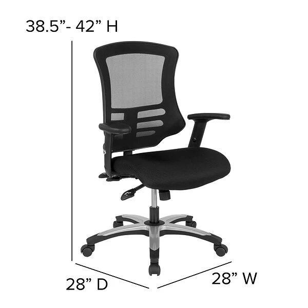 Flash Furniture Waylon Ergonomic Mesh Swivel High Back Executive Office Chair, Black (BLLB8817) - Image 6