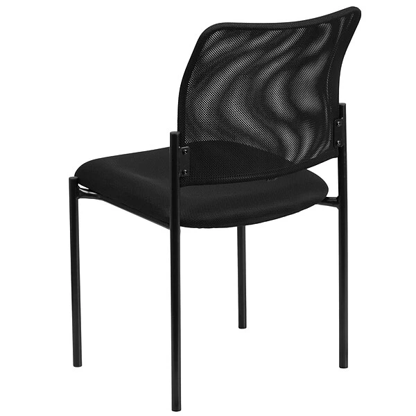 Flash Furniture Mesh Comfortable Stackable Steel Side Chair, Black (GO5152) - Image 6