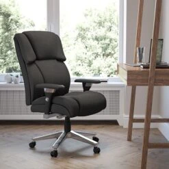 Sh Furniture HERCULES Series Fabric Swivel 24/7 Intensive Use Big & Tall Executive Office Chair, Black (GO2149)