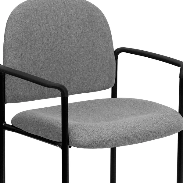 Flash Furniture Fabric Stackable Steel Side Chairs W/Arms (BT5161GY) - Image 7