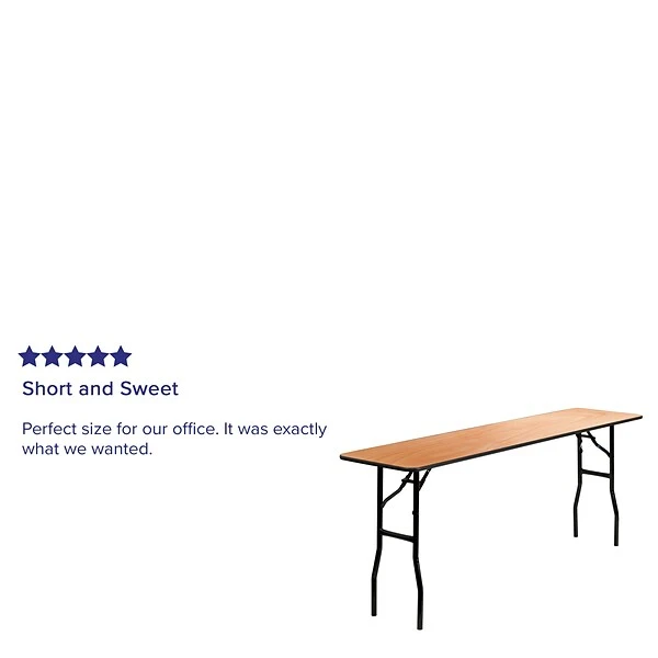 Flash Furniture Training Room Table, 18"D X 72"W, Wood Grain (YT-WTFT18X72-TBL-GG) - Image 3